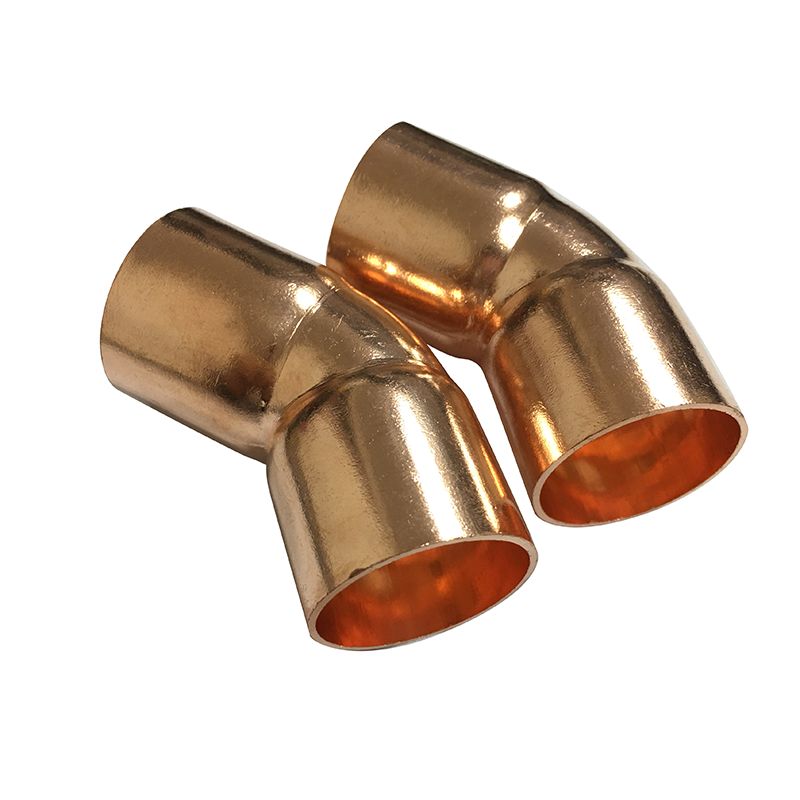 Copper Pressure 45-Degree Cup Elbow Fitting